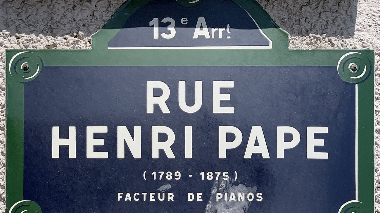 Plaque de la rue Henri Pape